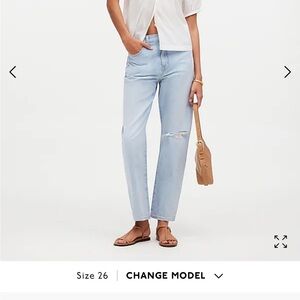 NEW WITH TAGS: Madewell 90s straight crop jeans